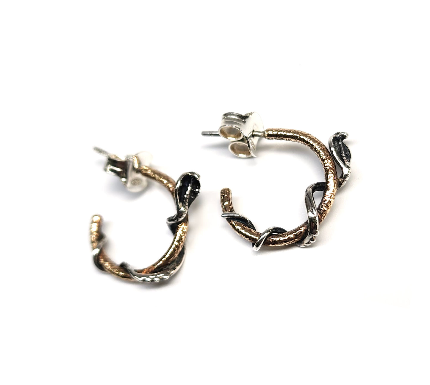 Mixed Metal Viper Hoops
