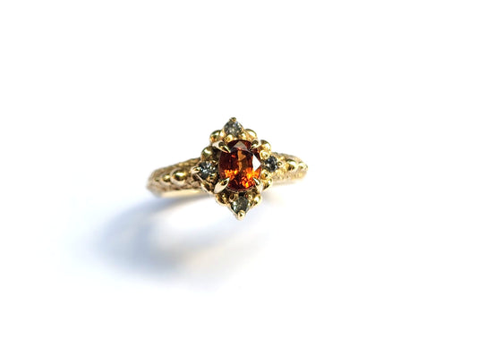 9ct Yellow Gold Tangerine Ring