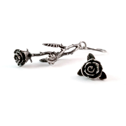 Black Rose Earrings