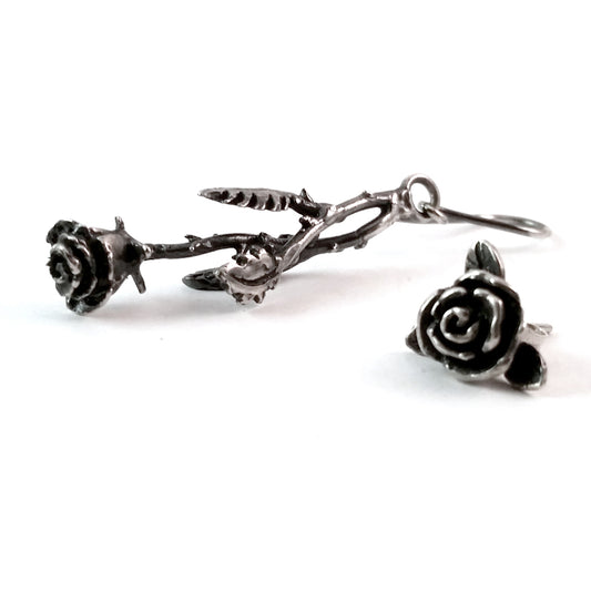 Black Rose Earrings