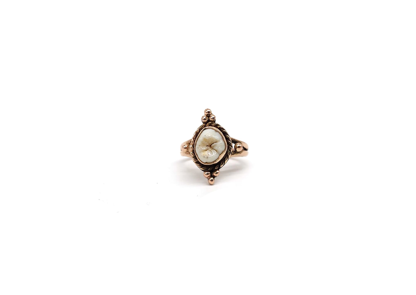 9ct Rose Gold Tooth Ring