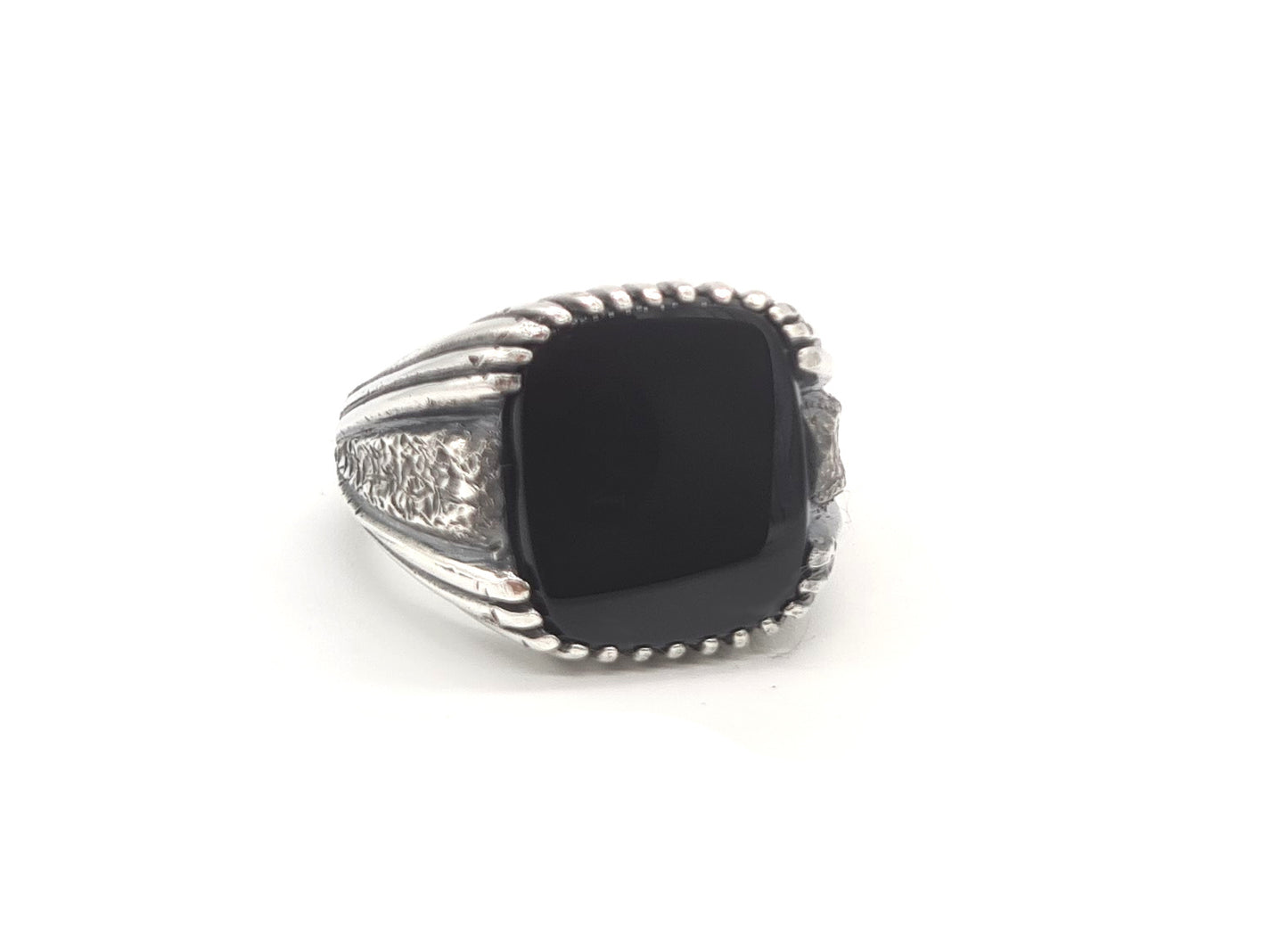 Textured Black Onyx Ring