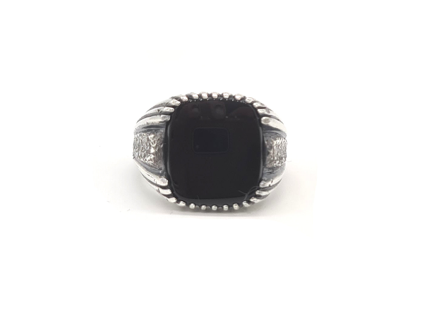 Textured Black Onyx Ring