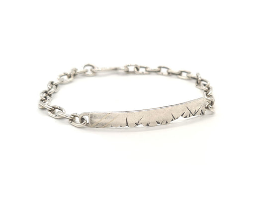 Textured Name Plate Bracelet